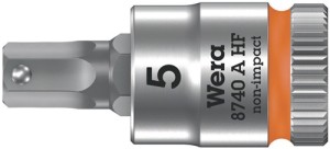 Klucz nasadowy 8740 A HF 1/4 cal. rozmiar klucza 5 mm długość 28 mm WERA