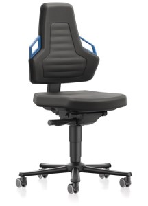 Krzesło robocze obrotowe Nexxit kółka kolor uchwytu niebieski tkanina Supertec c