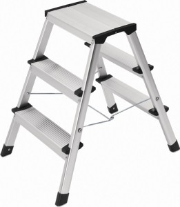 Podest składany stopnie łącznie z platformą 3 wysokość platformy 600 mm aluminiu
