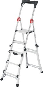 Drabina 100 Topline stopnie 3-5 aluminium anodowane wysokość całkowita 1430-190
