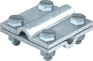 Złącze krzyżowe DIN EN 62561-1 okrągły/okrągły 8-10 mm stal ocynkowana ogniowo