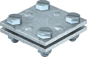 Złącze krzyżowe DIN EN 62561-1 płaski/płaski 30 mm stal ocynkowana ogniowo