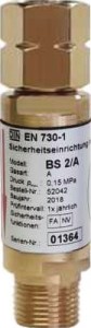 Element zabezpieczający BS 2 pasuje do reg. ciśnienia G 3/8 cal. L gaz palny 2-4