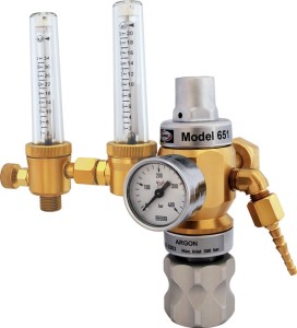 Regulator gazu ochronnego 651-30FLAR-TWIN argon/CO₂ 200 barów W21,8 x 1/14 cal.