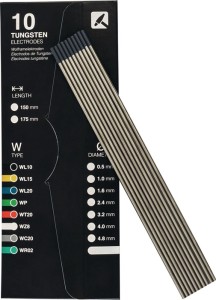 Elektroda wolframowa WC20 śred. 3,2 mm długość 175 mm szary TIGZONE