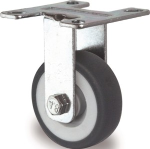 Kółko nieskrętne 100 mm 100 kg lita guma łożysko ślizgowe 77 x 67 mm TECWERK