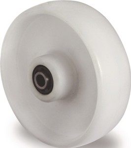 Zapasowe koło śred. koła 100 mm udźwig 150 kg poliamid biały śred. osi 12 mm dłu