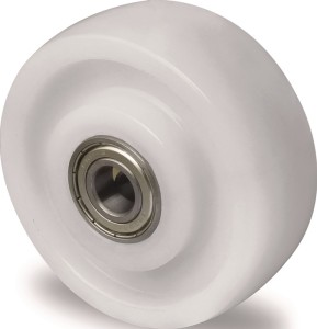 Zapasowe koło Ø koła 80mm udźwig 350kg Poliamid Biały ø osi 10mm dł. piasty 45/4