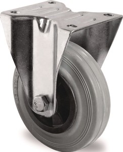 Kółko nieskrętne Z płytką gwintowaną 160mm 135kg guma pełna łoż. rolk. 135x110mm
