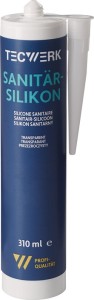 Silikon sanitarny przezroczysty 310 ml kartusz TECWERK