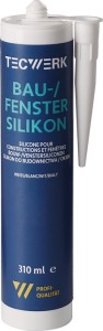 Silikon budowlany / do okien biały 310 ml kartusz TECWERK