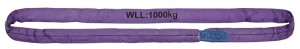 Zawiesie wężowe DIN EN 1492-2 obwód 2 m fioletowe udźwig pojed. 1000 kg TECWERK
