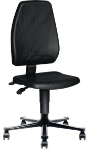 Krzesło robocze obrotowe TECWERK kółka pianka integralna czarna 440–620 mm TECWE