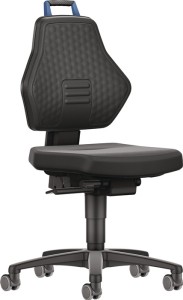 Krzesło robocze obrotowe kółka supertec Czarny kolor uchwytu nieb. 450-600mm TEC
