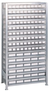 Regał wtykowy wys.2000xszer.1000x gł.400 mm regał pod. 16 stalowych półek 90 x 3