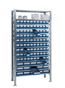 Regał wtykowy wys.2000xszer.1000x gł.400 mm regał pod. 14 stalowych półek 90 x 3