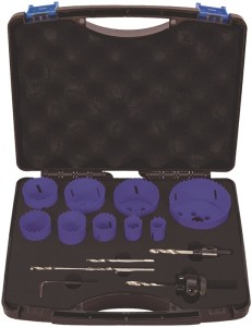 Zestaw otwornic 13-częśc. 19–68 mm głębokość cięcia 38 mm HSS bimetal TECWERK