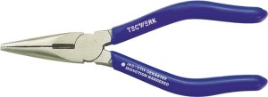 Szczypce płaskie okrągłe długość 160 mm pł./okrągłe proste polerowane powlekane