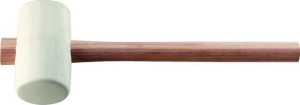 Młotek gumowy śred. głowicy 90 mm dł. głow. 139 mm biały jesion 70 Shore A płask