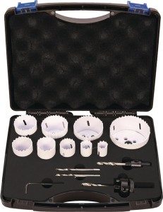 Zestaw otwornic 13-częśc. 19–68 mm głębokość cięcia 38 mm bimetal TECWERK