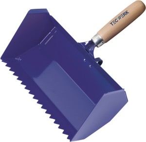 Kielnia ząbkowana do zapraw klejowych szerokość 240 mm ocynkowana TECWERK