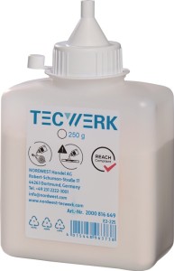 Kreda do sznurka traserskiego 250 g biała butelka plastikowa TECWERK