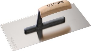 Kielnia do wygładzania długość 280 mm szerokość 130 mm uzęb. 4 x 4 nierdz., z uc