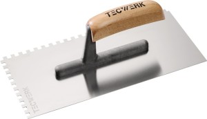 Kielnia do wygładzania długość 280 mm szerokość 130 mm uzębienie 6 x 6 nierdz.,