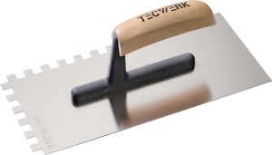Kielnia do wygładzania długość 280 mm szerokość 130 mm uzęb. 10 x 10 nierdz., z
