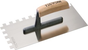 Kielnia do wygładzania długość 280 mm szerokość 130 mm uzęb. 12 x 12 nierdz., z