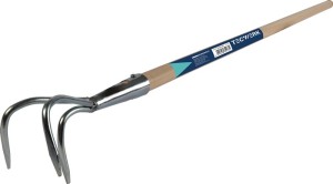 Kultywator ogrodniczy 75 mm 3 zęby stal / drewno TECWERK