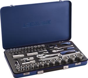 Zestaw kluczy nasadowych 55-częśc. 1/4 + 1/2 cal. rozmiary klucza 4–32 mm liczba