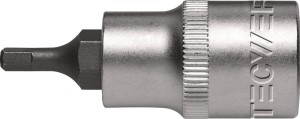 Klucz nasadowy 1/2 cal. wewn. 6-kątowy rozmiar klucza 4 mm długość 55 mm TECWERK