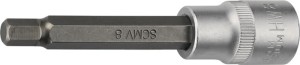 Klucz nasadowy 1/2 cal. wewn. 6-kątowy rozmiar klucza 8 mm długość 100 mm TW