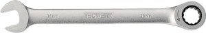 Klucz oczkowo-płaski z grzechotką rozmiar klucza 15 mm długość 200 mm prosty TW