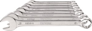 Zestaw kluczy oczkowo-płaskich 9-częśc. rozmiar klucza 10–32 mm kształt A bardzo