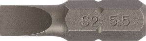 Bit do wkrętów z rowkiem prostym 4,5 mm długość 25 mm 1/4 cal. C6,3 grubość ostr