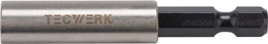 Uchwyt do bitów 1/4 cal. F 6,3 1/4 cal. C 6,3 magnes długość 60 mm TECWERK