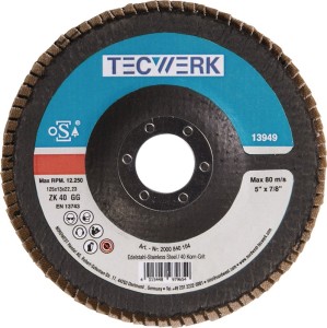 Tarcza lamelowa (listkowa) spoina pachwinowa śred. 125 mm uziarnienie 80 stożkow