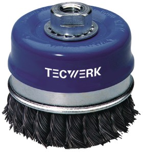 Szczotka garnkowa śred. 120 mm grubość drutu 0,5 mm stal 6500 min-¹ TECWERK