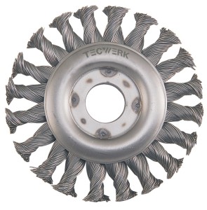 Szczotka tarczowa śred. 178 mm grubość drutu 0,5 mm drut VA 13 mm 10 000 min-¹ T