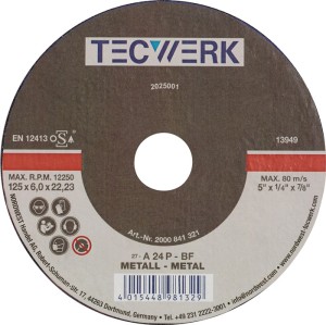 Ściernica do obróbki zgrubnej średnica 115 x grubość 6 mm stal odgięta otwór 22,