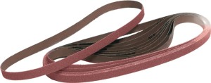 Taśma szlifierska długość 330 mm szer. 10 mm uziarn. 80 do drewna / metalu korun