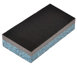 Blok szlifierski na rzepy dł. 123 x szer. 68 mm twardy / miękki TECWERK