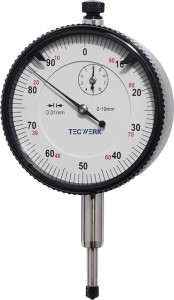 Czujnik zegarowy DIN 878 10 mm odczyt 0,01 mm TECWERK