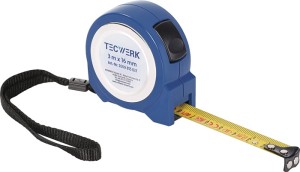 Miara zwijana długość 3 m szerokość 16 mm mm/cm EG II ABS blokada własna TECWERK
