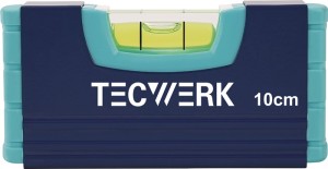 Poziomica 10 cm aluminium niebieskie ± 1,0 mm/m TECWERK