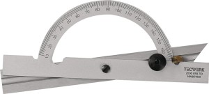 Kątomierz śred. skali kątowej 100 mm długość szyny 150 mm TECWERK