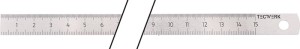 Linijka stalowa z podziałką długość 150 mm stal elastyczna podziałka B = mm/1/2