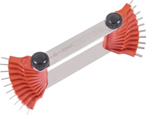 Sprawdzian do dysz 1,5–3,0 mm liczba trzpieni 16 szt. TECWERK